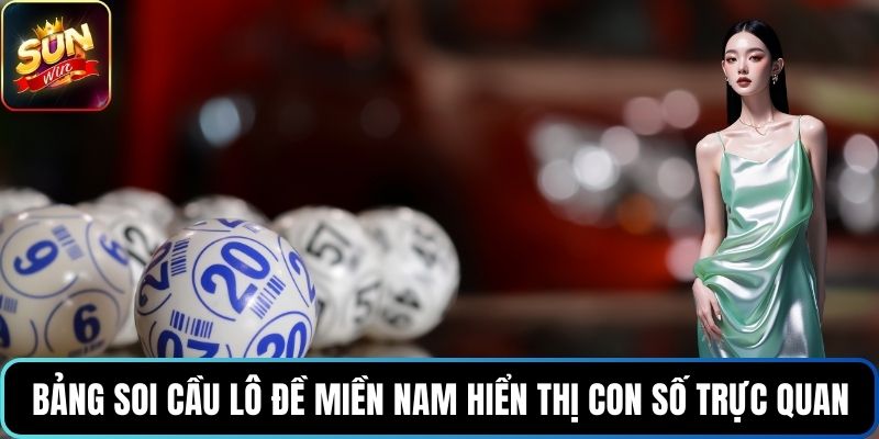 Bảng soi cầu lô đề miền Nam hiển thị con số trực quan